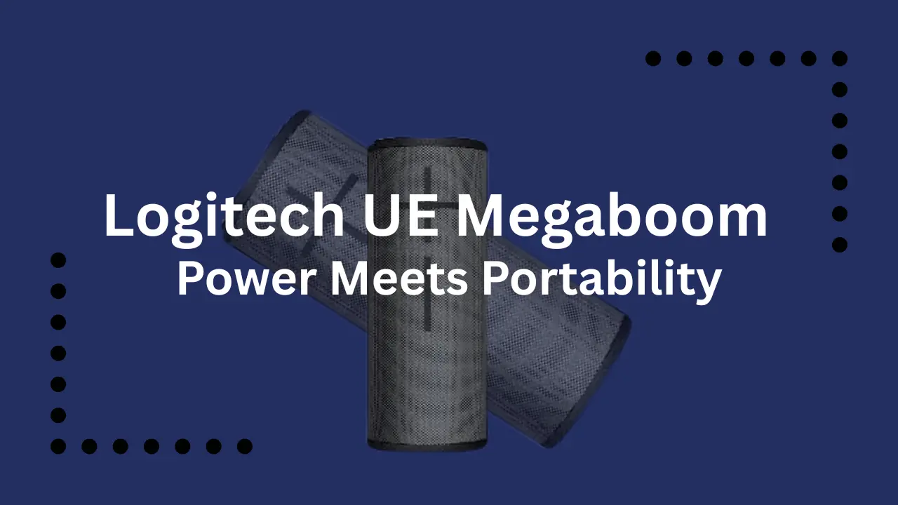 Logitech UE Megaboom Speaker product image with blue background