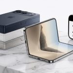 Apple iPhone Duo foldable smartphone showing its outer and inner displays