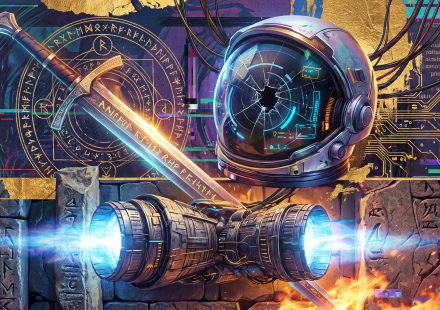 Collection of iconic science-fiction and fantasy RPG worlds representing BioWare's gaming legacy