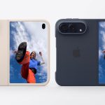 Official Apple iPhone Duo Case in Sand and Navy Blue for the foldable iPhone