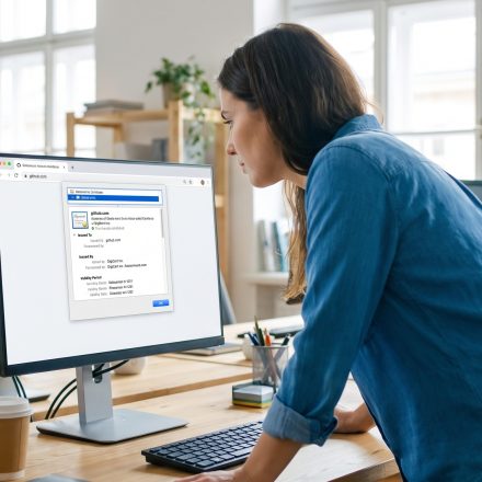 Website certificate details displayed in a browser security interface