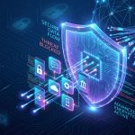 Digital security illustration showing AI assistant permissions, privacy protection and connected applications