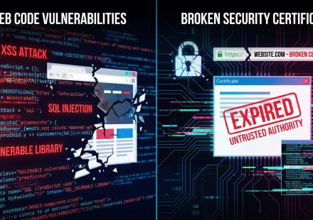 Comparison of HTTPS certificate security and PHP server-side vulnerabilities