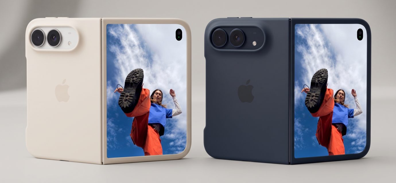 Side-by-side comparison of Apple iPhone Duo Case in Sand and Navy Blue