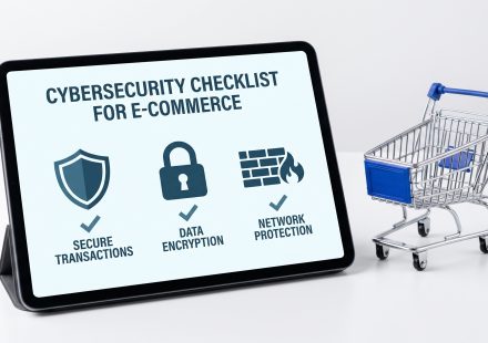 Ecommerce website security dashboard with PHP server and protected checkout